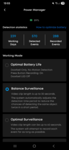 Eufy app showing Power Manager